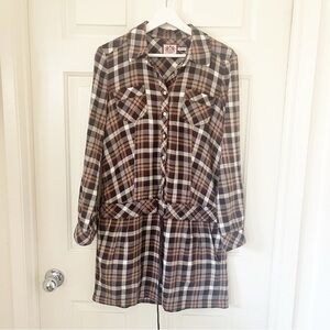 JUICY COUTURE Plaid Flannel Mini Dress